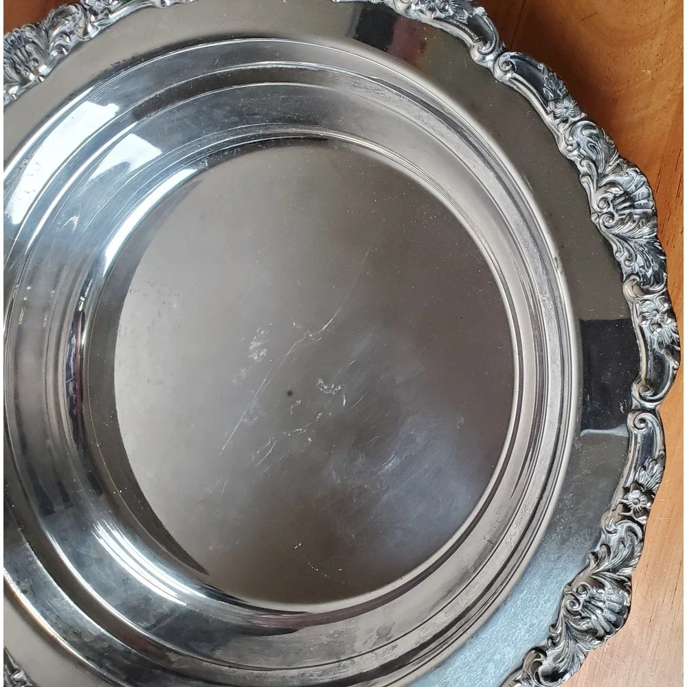 Vintage EPCA Bristol SilverPlate by Poole 118 Wood Handle Chafing Pan Dish‎ 12